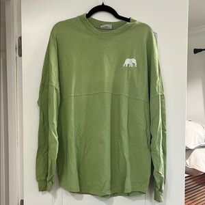 Green Long Sleeve Shirt with Elephant Logo